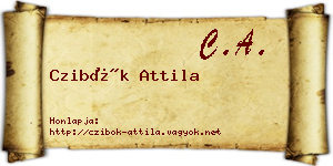 Czibók Attila névjegykártya